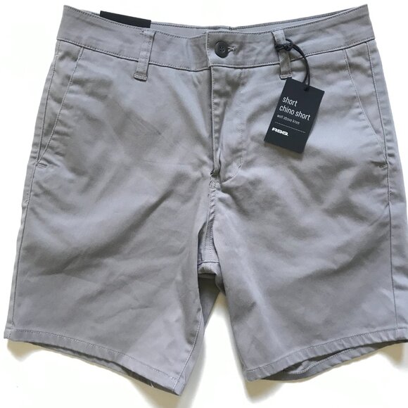NWT RSQ Short Chino Shorts Mens 29 Gray 7" Inseam Well Above the Knee Cotton NEW - Picture 4 of 12